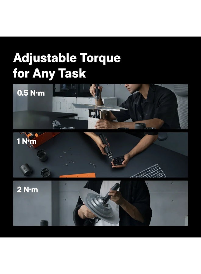 HOTO PixelDrive Cordless Electric Screwdriver with Digital Torque Display, Rechargeable Precision Screwdriver - Image 5